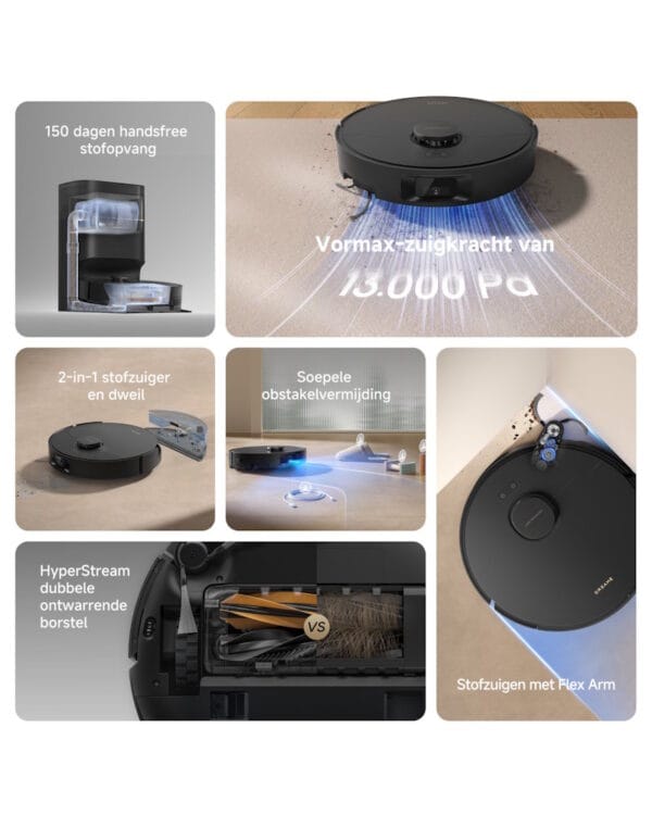 dreame d20 pro plus zwart robotstofzuiger listing