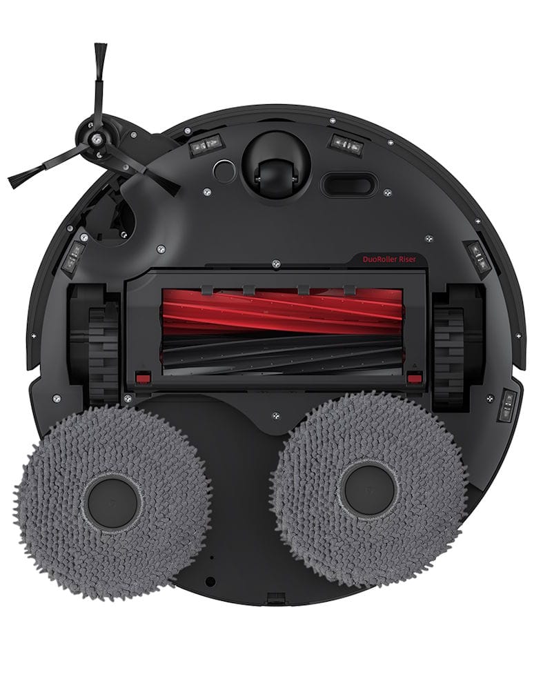 roborock qrevo slim zwart robotstofzuiger onderkant robot