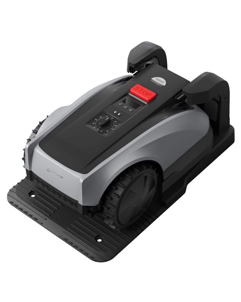 ecovacs goat O600 rtk grijs robotmaaier bovenkant met station