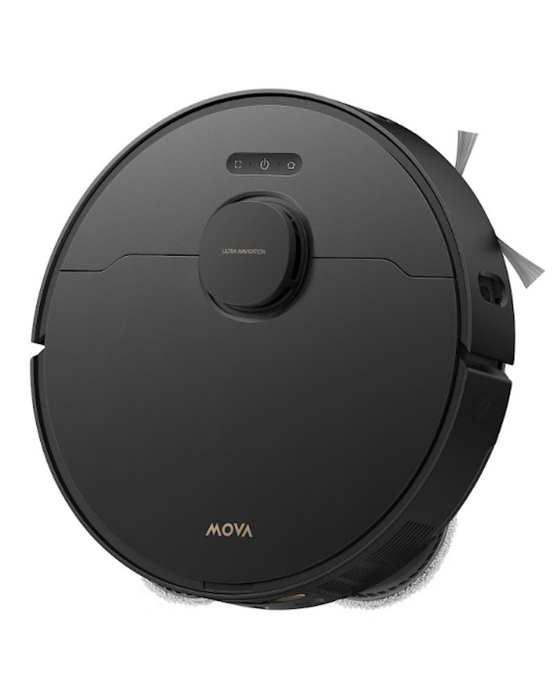 mova e50 pro ultra zwart robotstofzuiger bovenkant robot